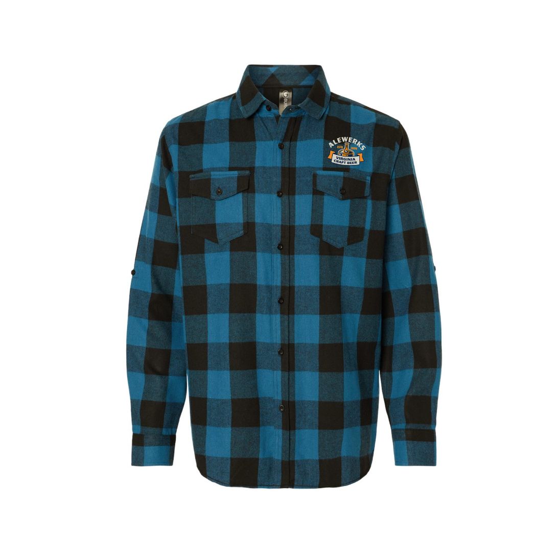 Alewerks Flannel - Blue & Black Buffalo