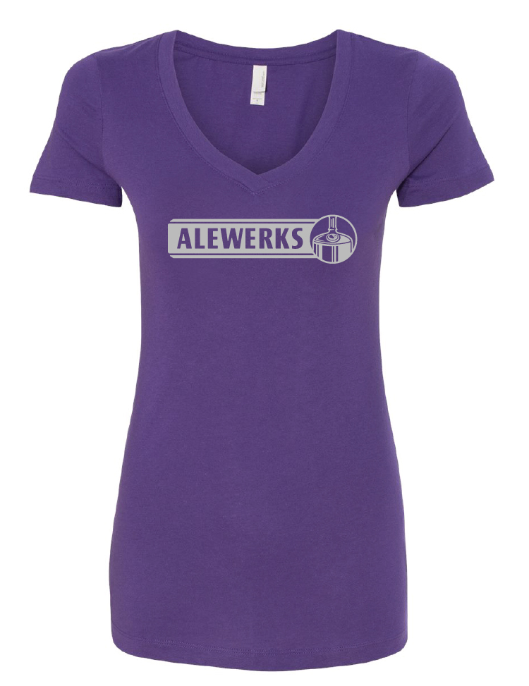 Ladies V-neck Purple Rush
