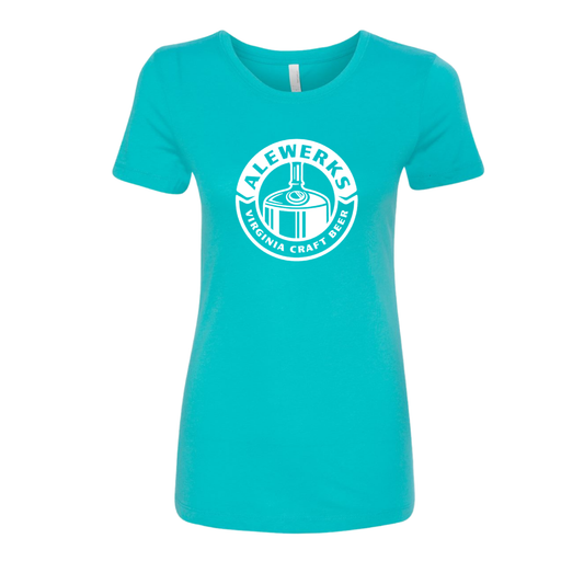 Tee Women's Round Logo Blue